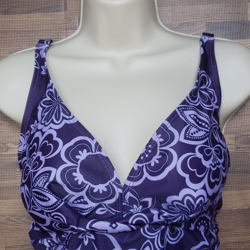 Swim Suit Top Purple size Large - Picture 3 of 12